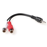 Advanced cable technology Audio convertercable 1x 3,5mm stereo jack male - 2x RCA femaleAudio convertercable 1x 3,5mm stereo jack male - 2x RCA female (AK2026)